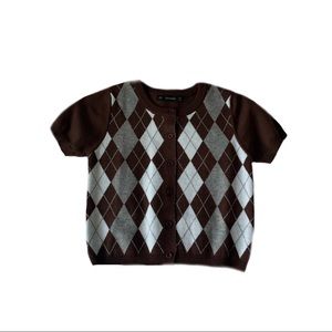 Ross cropped checkered top!